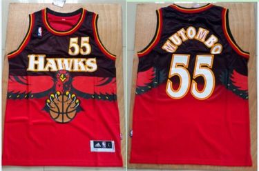 Atlanta Hawks #55 Dikembe Mutombo Red Throwback Stitched NBA Jersey