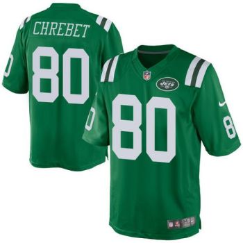 Nike New York Jets #80 Wayne Chrebet Green Men's Stitched NFL Rush Jersey