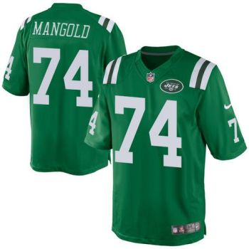 Nike New York Jets #74 Nick Mangold Green Men's Stitched NFL Rush Jersey