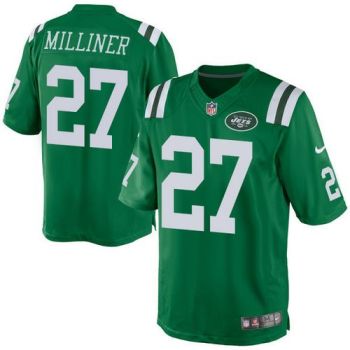 Nike New York Jets #27 Dee Milliner Green Men's Stitched NFL Rush Jersey