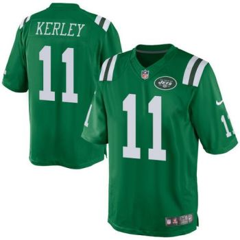Nike New York Jets #11 Jeremy Kerley Green Men's Stitched NFL Rush Jersey
