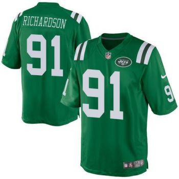 Youth Nike New York Jets #91 Sheldon Richardson Green Stitched NFL Elite Rush Jersey