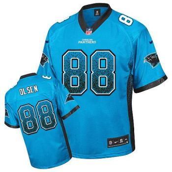 Youth Nike Carolina Panthers #88 Greg Olsen Blue Alternate Stitched NFL Elite Drift Fashion Jersey