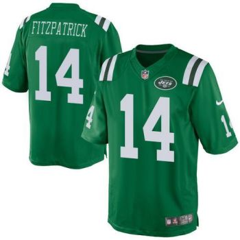 Youth Nike New York Jets #14 Ryan Fitzpatrick Green Stitched NFL Elite Rush Jersey