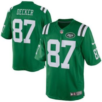 Youth Nike New York Jets #87 Eric Decker Green Stitched NFL Elite Rush Jersey