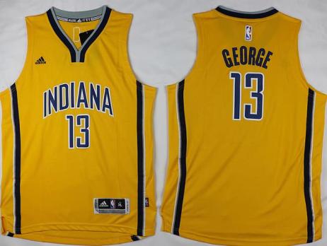 Youth Indiana Pacers #13 Paul George Yellow Stitched NBA Jersey
