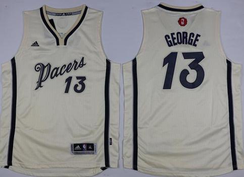 Youth Indiana Pacers #13 Paul George Cream 2015-2016 Christmas Day Stitched NBA Jersey