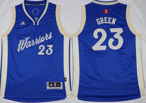 Youth Golden State Warriors #23 Draymond Green Blue 2015-2016 Christmas Day Stitched NBA Jersey
