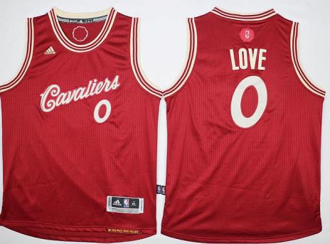 Youth Cleveland Cavaliers #0 Kevin Love Red 2015-2016 Christmas Day Stitched NBA Jersey