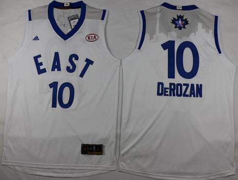 2016 NBA All-Star Eastern Conference Toronto Raptors #10 DeMar DeRozan White Stitched NBA Jersey