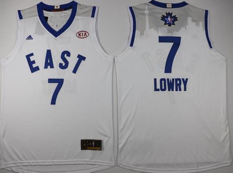 2016 NBA All-Star Eastern Conference Toronto Raptors #7 Kyle Lowry White Stitched NBA Jersey
