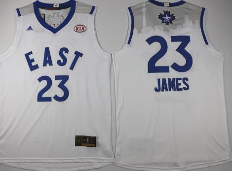 2016 NBA All-Star Eastern Conference Cleveland Cavaliers #23 LeBron James White Stitched NBA Jersey