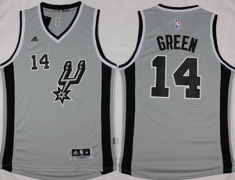 San Antonio Spurs #14 Danny Green Grey Stitched NBA Jersey