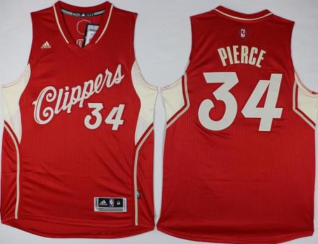 Los Angeles Clippers #34 Paul Pierce Red 2015-2016 Christmas Day Stitched NBA Jersey