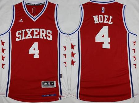 Philadelphia 76ers #4 Nerlens Noel Red Stitched Revolution 30 NBA Jersey