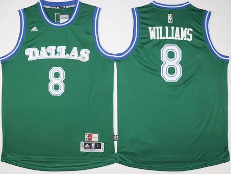 Dallas Mavericks #8 Williams Green Revolution 30 Stitched NBA Jersey