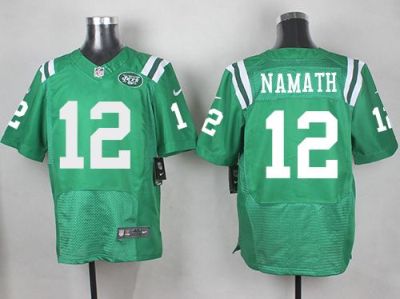 Nike Jets #12 Joe Namath Green Men's Stitched NFL Elite Rush Jersey