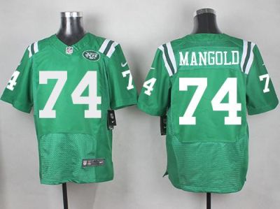 Nike Jets #74 Nick Mangold Green Men's Stitched NFL Elite Rush Jersey