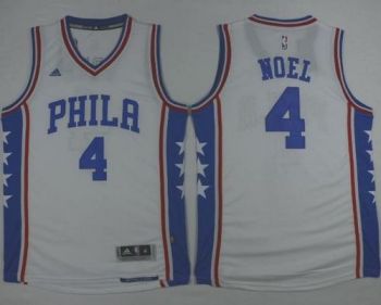 Philadelphia 76ers #4 Nerlens Noel White Stitched Revolution 30 NBA Jersey