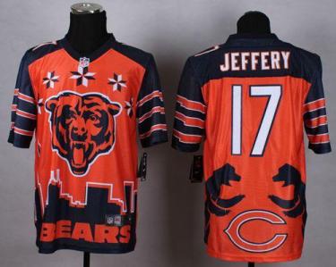 Nike Chicago Bears #17 Alshon Jeffery Orange Men's Stitched NFL Elite Noble Fashion Jersey