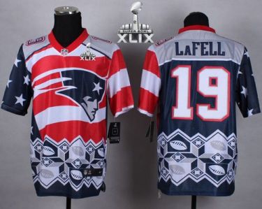 Nike New England Patriots #19 Brandon LaFell Navy Blue Super Bowl XLIX Men's Stitched NFL Elite Noble Fashion Jersey