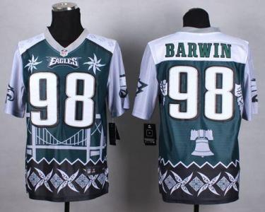 Nike Philadelphia Eagles #98 Connor Barwin Midnight Green Men's Stitched NFL Elite Noble Fashion Jersey