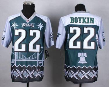 Nike Philadelphia Eagles #22 Brandon Boykin Midnight Green Men's Stitched NFL Elite Noble Fashion Jersey
