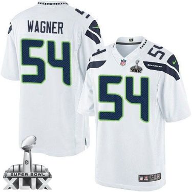 Nike Seattle Seahawks #54 Bobby Wagner White Super Bowl XLIX Men's Stitched NFL Limited Jersey