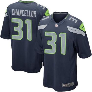 Nike Seattle Seahawks #31 Kam Chancellor Steel Blue Team Color Men's Stitched NFL Game Jersey