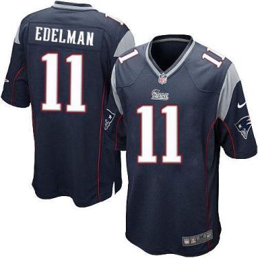 Nike New England Patriots #11 Julian Edelman Navy Blue Team Color Men's Stitched NFL Game Jersey