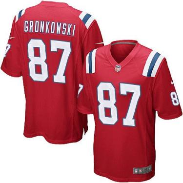 Nike New England Patriots #87 Rob Gronkowski Red Alternate Men's Stitched NFL Game Jersey