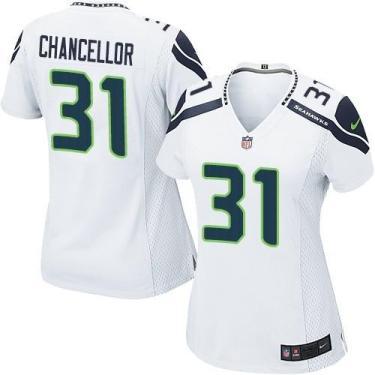 Women's Nike Seattle Seahawks #31 Kam Chancellor White Stitched NFL Jersey