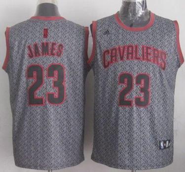 Cleveland Cavaliers #23 LeBron James Grey Static Fashion Stitched NBA Jersey