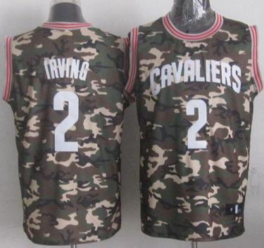Cleveland Cavaliers #2 Kyrie Irving Camo Stealth Collection Stitched NBA Jersey