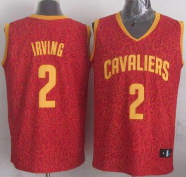 Cleveland Cavaliers #2 Kyrie Irving Red Crazy Light Stitched NBA Jersey