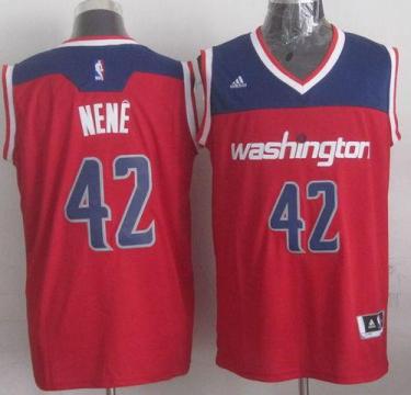 Washington Wizards #42 Nene Red Stitched NBA Jersey