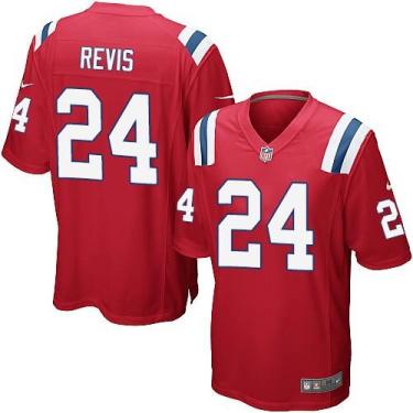 Youth Nike New England Patriots #24 Darrelle Revis Red Alternate Stitched NFL Jersey