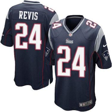 Youth Nike New England Patriots #24 Darrelle Revis Navy Blue Team Color Stitched NFL Jersey