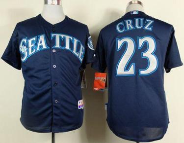 Seattle Mariners #23 Nelson Cruz Navy Blue Cool Base Stitched Baseball Jersey