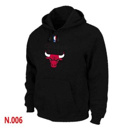Mens Chicago Bulls Black Pullover Hoodie