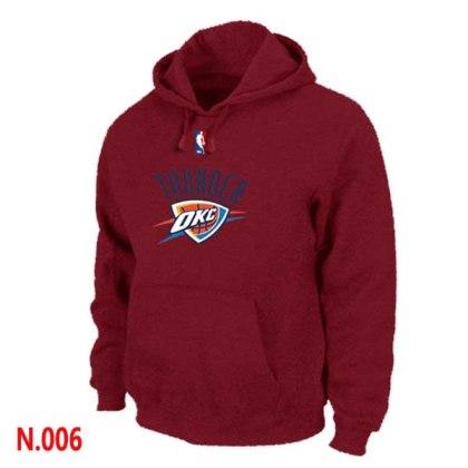 Mens Oklahoma City Thunder Red Pullover Hoodie 2