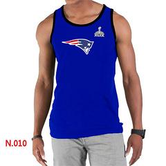 Mens New England Patriots Super Bowl XLIX Sideline Legend Authentic Logo mens Tank Top Blue