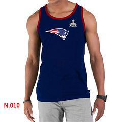 Mens New England Patriots Super Bowl XLIX Sideline Legend Authentic Logo mens Tank Top D.Blue