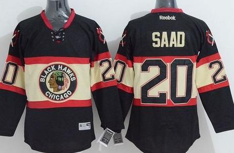 Chicago Blackhawks #20 Brandon Saad Black Third Stitched NHL Jersey Chicago Blackhawks #20 Brandon Saad Black Third Stitched NHL Jersey