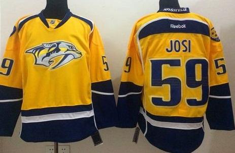 Nashville Predators #59 Roman Josi Yellow Home Stitched NHL Jersey