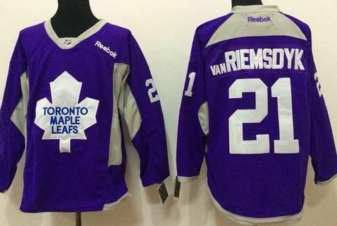 Toronto Maple Leafs #21 James Van Riemsdyk Purple Hockey Fights Cancer Stitched NHL Jersey
