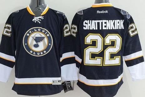 St. Louis Blues #22 Kevin Shattenkirk Dark Blue Third Stitched NHL Jersey
