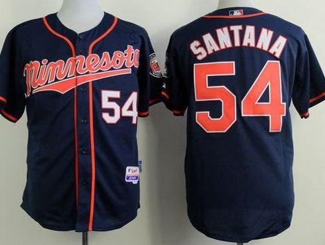 Minnesota Twins #54 Ervin Santana Navy Blue Alternate Road Cool Base Stitched Baseball Jersey Minnesota Twins #54 Ervin Santana Navy Blue Alternate Road Cool Base Stitched Baseball Jersey