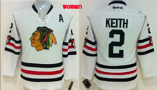 Women's Chicago Blackhawks #2 Duncan Keith White 2015 Winter Classic Stitched NHL Jersey