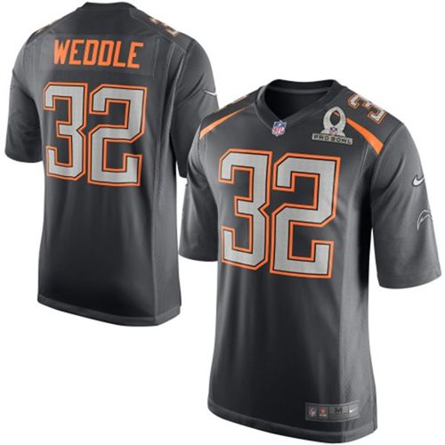 Nike San Diego Chargers #32 Eric Weddle Grey Pro Bowl Men's Stitched NFL Elite Team Irvin Jersey